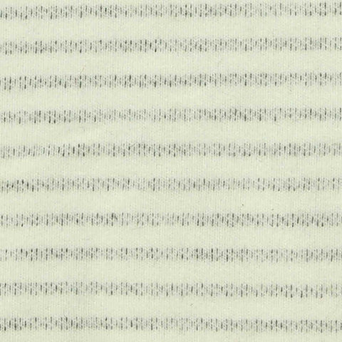 Cream Horizontal-Stripe French Terry, Poly-Cotton
