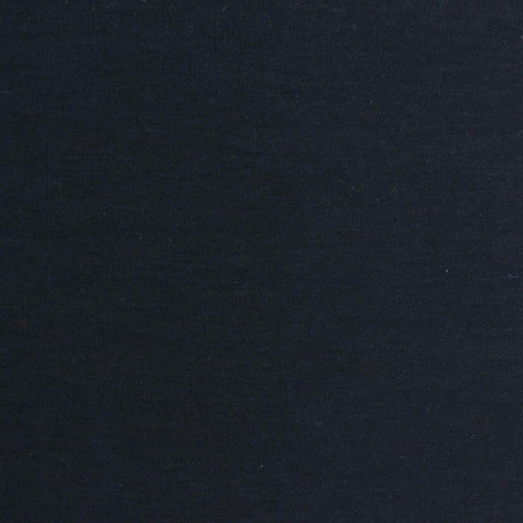 Cotton Stretch Interlock Knit Fabric, 200 gsm, 155 cm — Navy