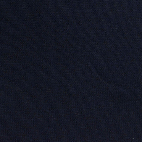 Brushed Viscose Polyester Stretch Chunky Knit Fabric, 200 gsm, 170 cm — Navy