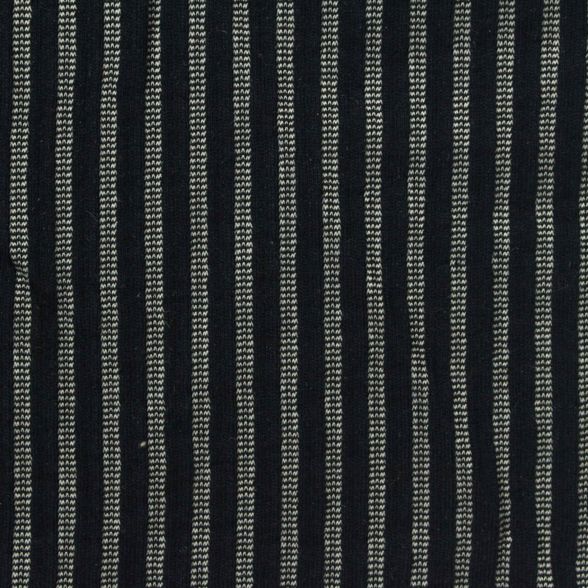Dark Blue Stripe Jersey Knit, Poly-Cotton