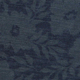 Dark Blue Tone-on-Tone Floral Jersey Knit, Polyester — texture