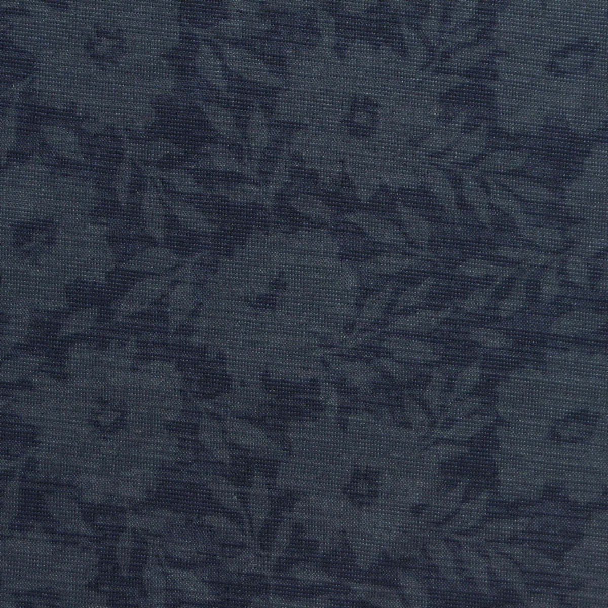 Dark Blue Tone-on-Tone Floral Jersey Knit, Polyester