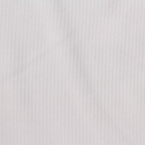 Brushed Polyester Rib Knit Fabric, 260 gsm, 185 cm — White