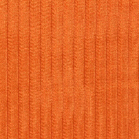 Polyester Viscose Rib Knit Fabric, 150 gsm, 155 cm — Orange