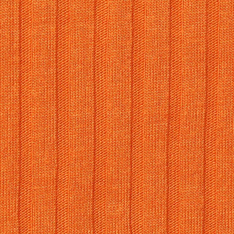 Polyester Viscose Rib Knit Fabric, 150 gsm, 155 cm — Orange