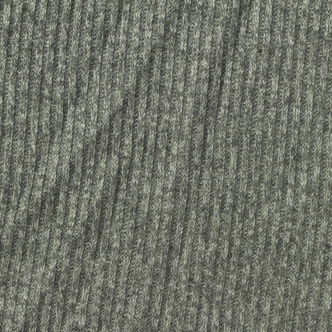 Heather Grey Marl Rib Knit, Poly-Viscose, 230 gsm