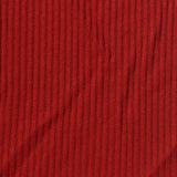 Polyester Viscose Stretch Rib Knit Fabric, 220 gsm, 165 cm — Red