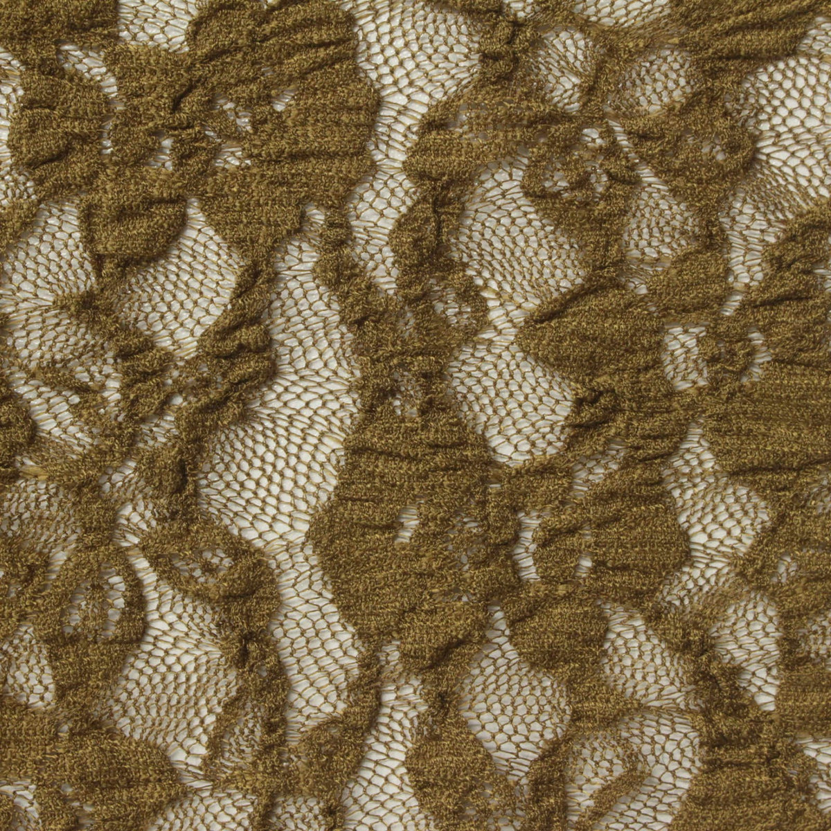 Brown Abstract Lace, Polyester