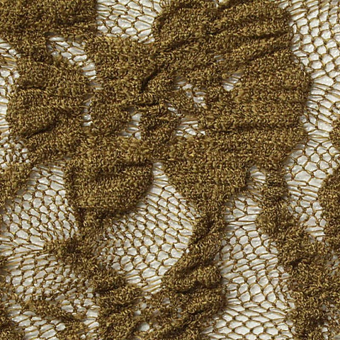 Brown Abstract Lace, Polyester