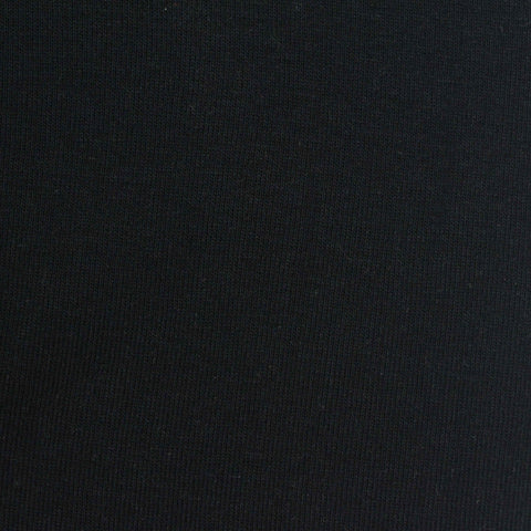 100% Cotton Rib Knit Fabric, 215 gsm, 185 cm — Black