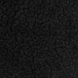 100% Polyester Sherpa Fleece Fabric, 380 gsm, 165 cm — Black