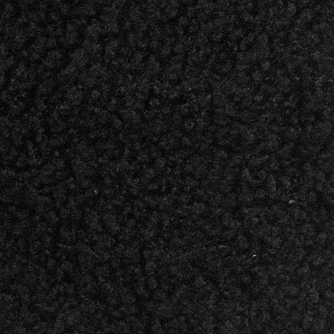 100% Polyester Sherpa Fleece Fabric, 380 gsm, 165 cm — Black