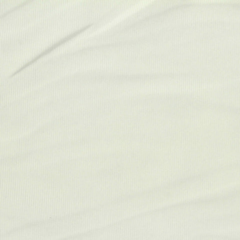 Polyester Stretch Rib Knit Fabric, 250 gsm, 162 cm — White