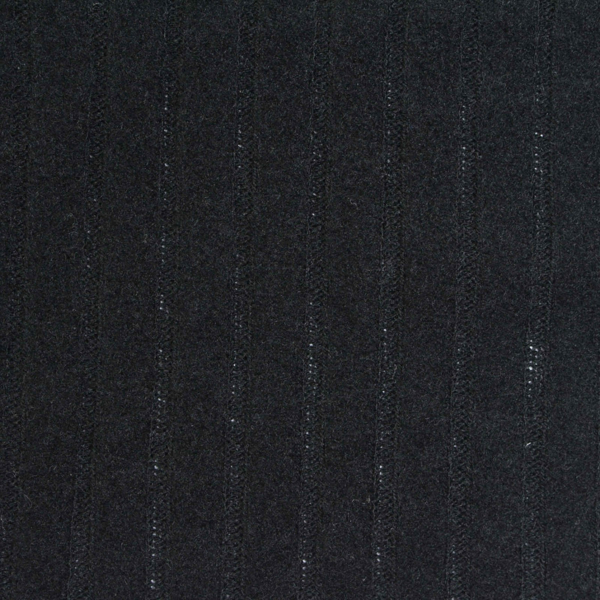 Black Vertical-Stripe Rib Knit, Polyester, 240 gsm