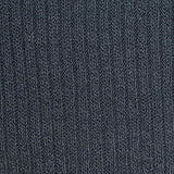 Viscose Polyester Stretch Rib Knit Fabric, 221 gsm, 168 cm — Navy — texture