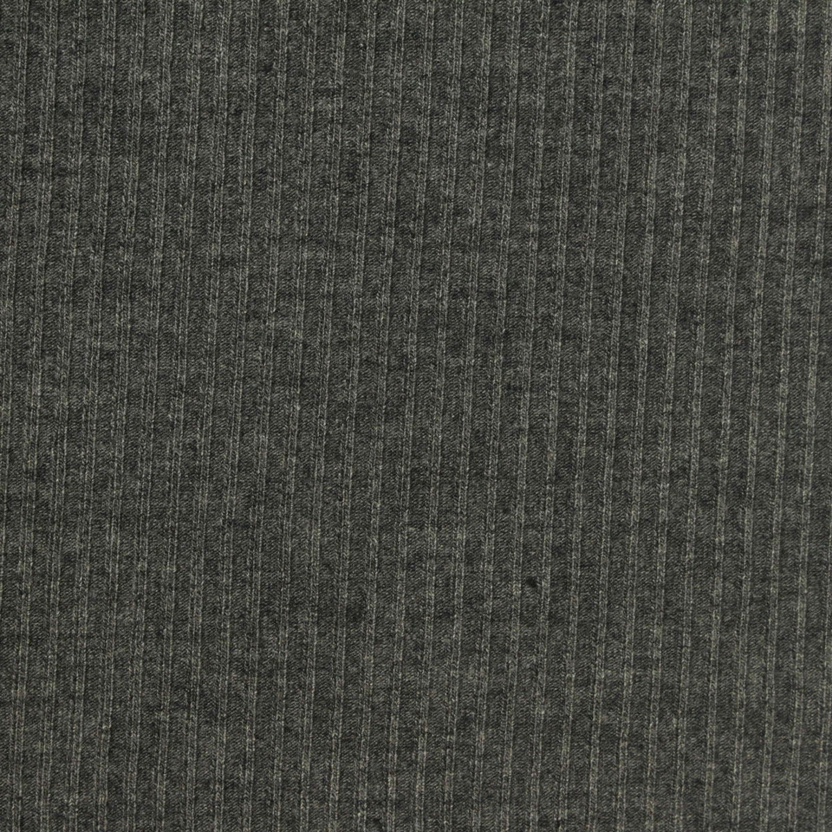 Charcoal Heather Rib Knit, Poly-Viscose
