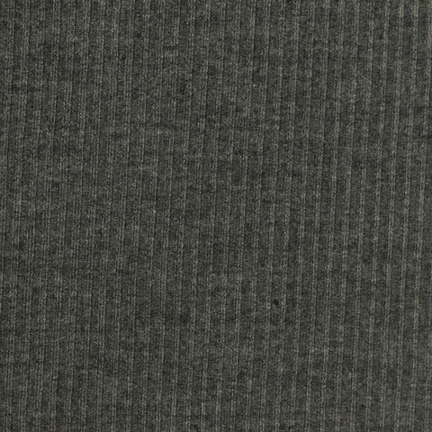 Polyester Viscose Stretch Rib Knit Fabric, 210 gsm, 145 cm — Grey, ref EF-271593