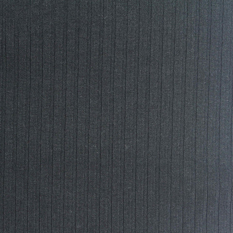 Polyester Viscose Stretch Rib Knit Fabric, 320 gsm, 140 cm — Grey