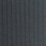 Dark Grey Marl Rib Knit, Polyester — texture