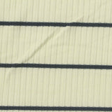 Dark Grey Horizontal-Stripe Rib Knit, Poly-Cotton