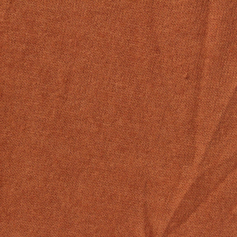 Brushed Polyester Viscose Stretch Chunky Knit Fabric, 190 gsm, 148 cm — Orange