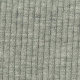 Heather Polyester Viscose Stretch Rib Knit Fabric, 304 gsm, 128 cm — Grey — texture