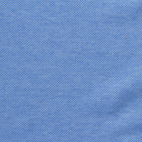 Cotton Polyester Stretch Piqué Knit Fabric, 207 gsm, 160 cm — Blue