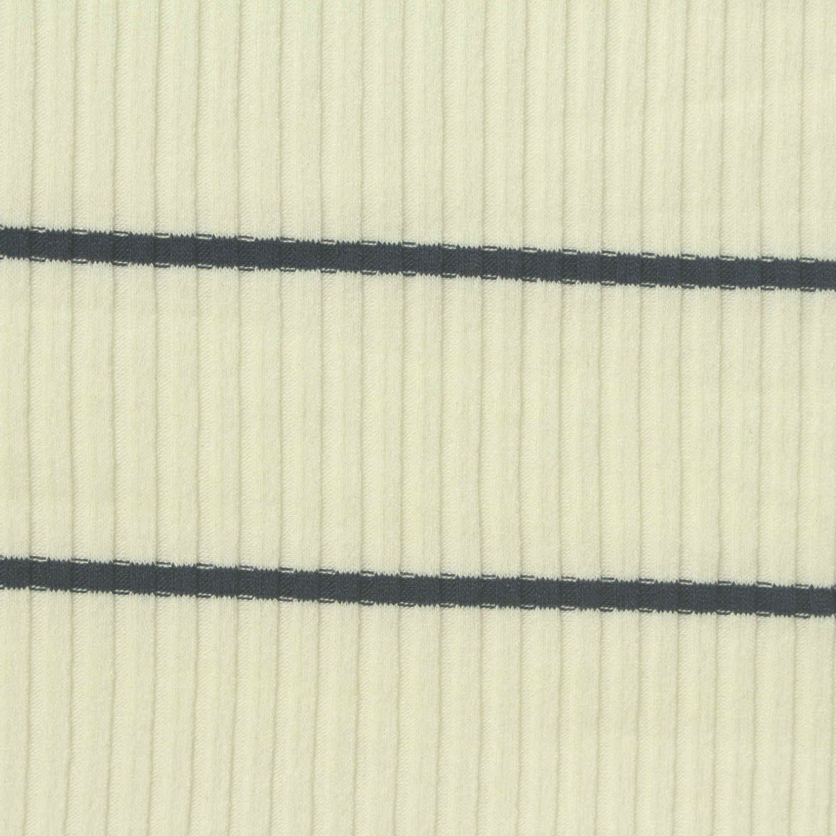 Dark Grey Horizontal-Stripe Rib Knit, Poly-Viscose, 240 gsm