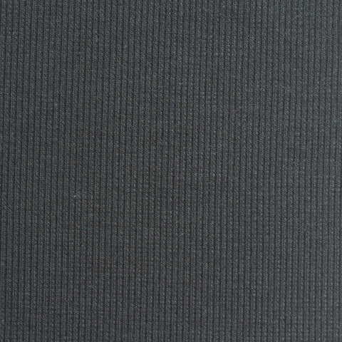 Polyester Cotton Stretch Rib Knit Fabric, 308 gsm, 120 cm — Grey