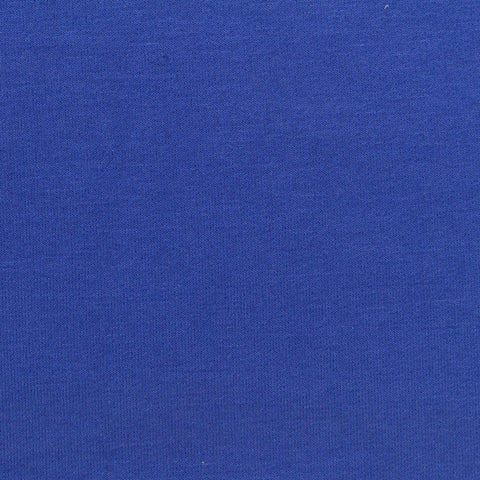 Brushed Viscose Polyester Stretch French Terry Fabric, 285 gsm, 160 cm — Blue