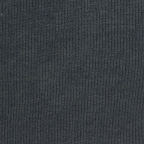 Polyester Cotton Rib Knit Fabric, 155 gsm, 190 cm — Grey
