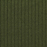 Polyester Stretch Rib Knit Fabric, 296 gsm, 155 cm — Green — texture