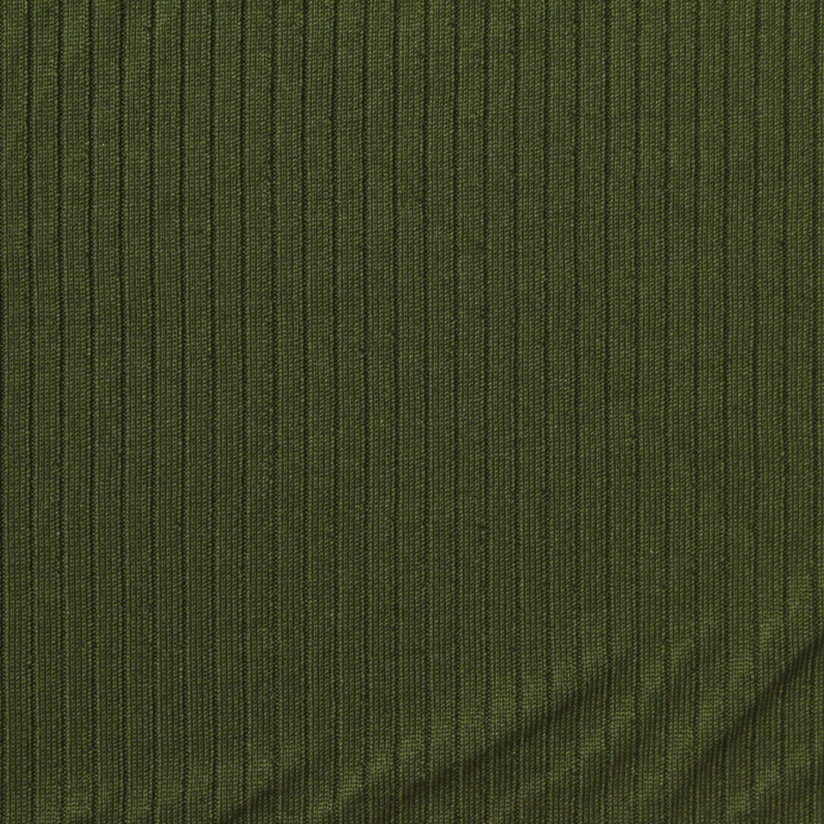 Polyester Stretch Rib Knit Fabric, 296 gsm, 155 cm — Green