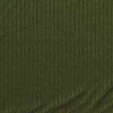 Polyester Stretch Rib Knit Fabric, 296 gsm, 155 cm — Green