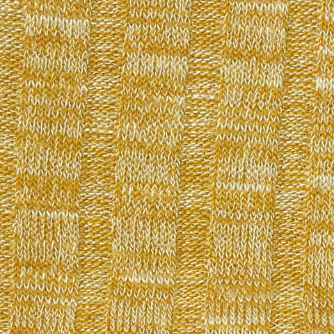 Marled Yellow Vertical-Band Rib Knit, Poly-Viscose