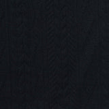 Black Tone-on-Tone Chevron Rib Knit, Polyester