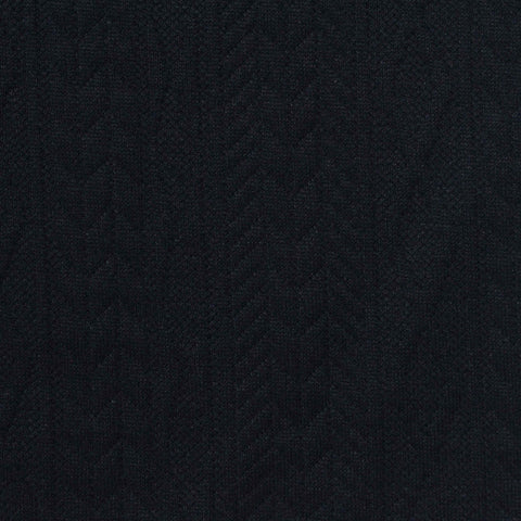 Black Tone-on-Tone Chevron Rib Knit, Polyester
