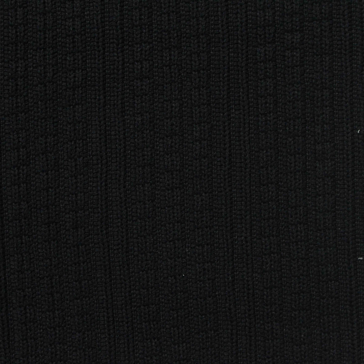 Jacquard Polyester Stretch Interlock Knit Fabric, 226 gsm, 176 cm — Black