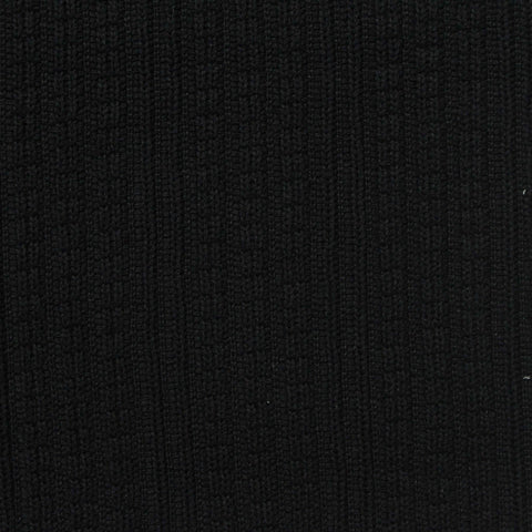 Jacquard Polyester Stretch Interlock Knit Fabric, 226 gsm, 176 cm — Black