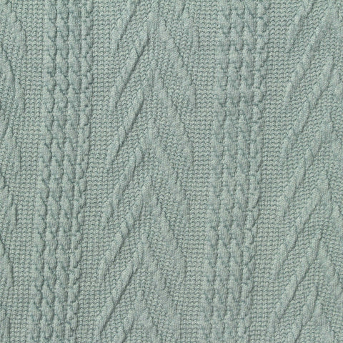 Light Blue-Green Chevron Jersey Knit, Polyester