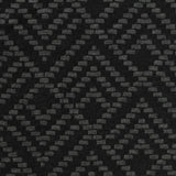Black Geometric Interlock Knit, Poly-Cotton