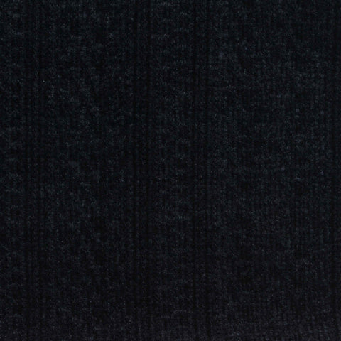 Jacquard Polyester Stretch Chenille Fabric, 280 gsm, 160 cm — Black