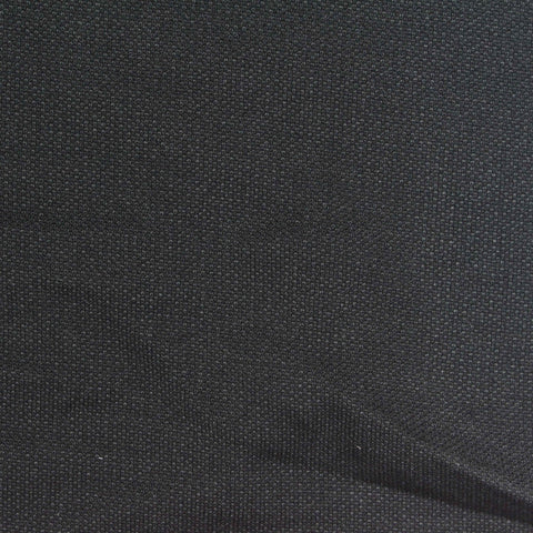 100% Polyester Piqué Knit Fabric, 296 gsm, 184 cm — Black