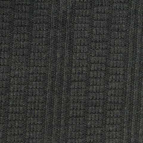 Dark Grey Textured Interlock Knit, Poly-Viscose