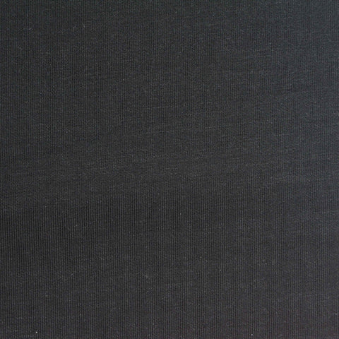 Viscose Polyester Stretch Scuba Knit Fabric, 219 gsm, 162 cm — Black