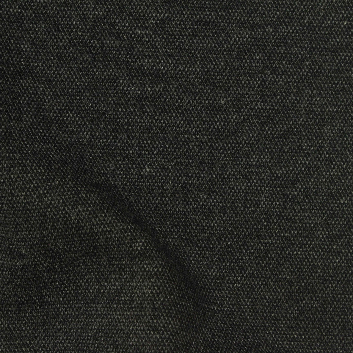 Dark Grey Marl Rib Knit, Poly-Viscose, 306 gsm