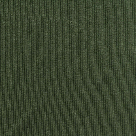 Viscose Stretch Rib Knit Fabric, 270 gsm, 126 cm — Green