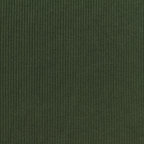Viscose Stretch Rib Knit Fabric, 260 gsm, 126 cm — Green
