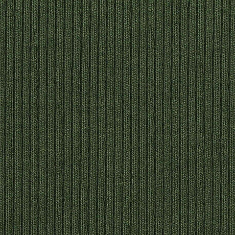 Dark Green Rib Knit, Viscose