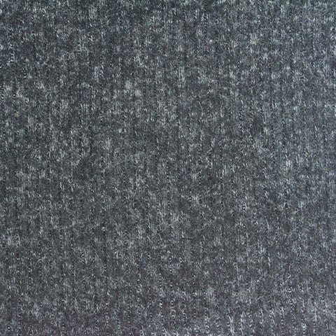 Dark Grey Marl Rib Knit, Viscose-Poly, 312 gsm